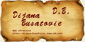 Dijana Bušatović vizit kartica